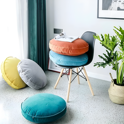 Round Cushion Velvet Plush Fill 20 Inch