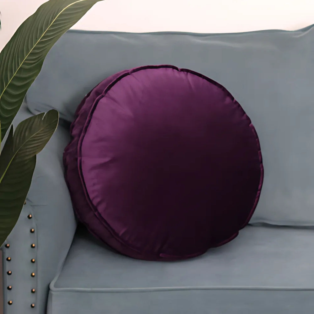 Round Cushion Velvet Plush Fill 20 Inch