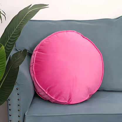 Round Cushion Velvet Plush Fill 20 Inch