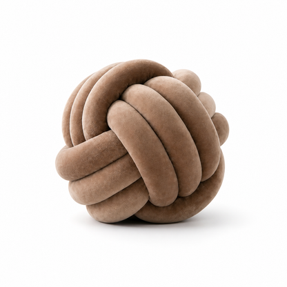 Round Knot Cushion Velvety Handmade & Machine Washable