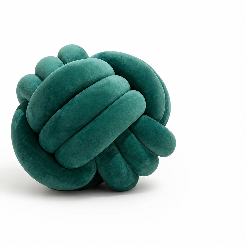 Round Knot Cushion Velvety Handmade & Machine Washable