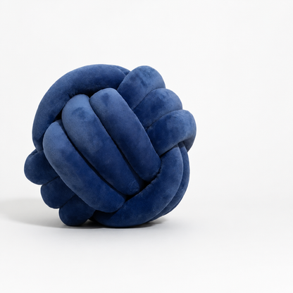 Round Knot Cushion Velvety Handmade & Machine Washable