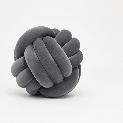 Round Knot Cushion Velvety Handmade & Machine Washable