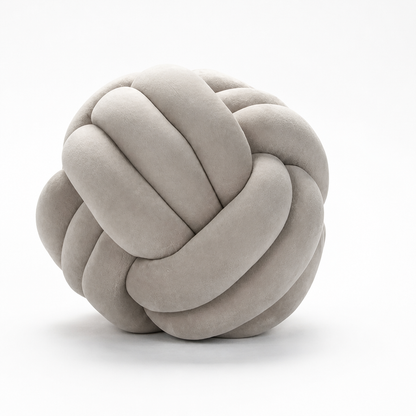 Round Knot Cushion Velvety Handmade & Machine Washable