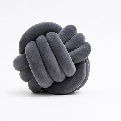 Round Knot Cushion Velvety Handmade & Machine Washable