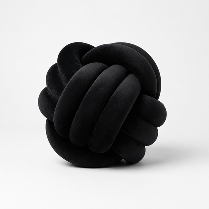 Round Knot Cushion Velvety Handmade & Machine Washable