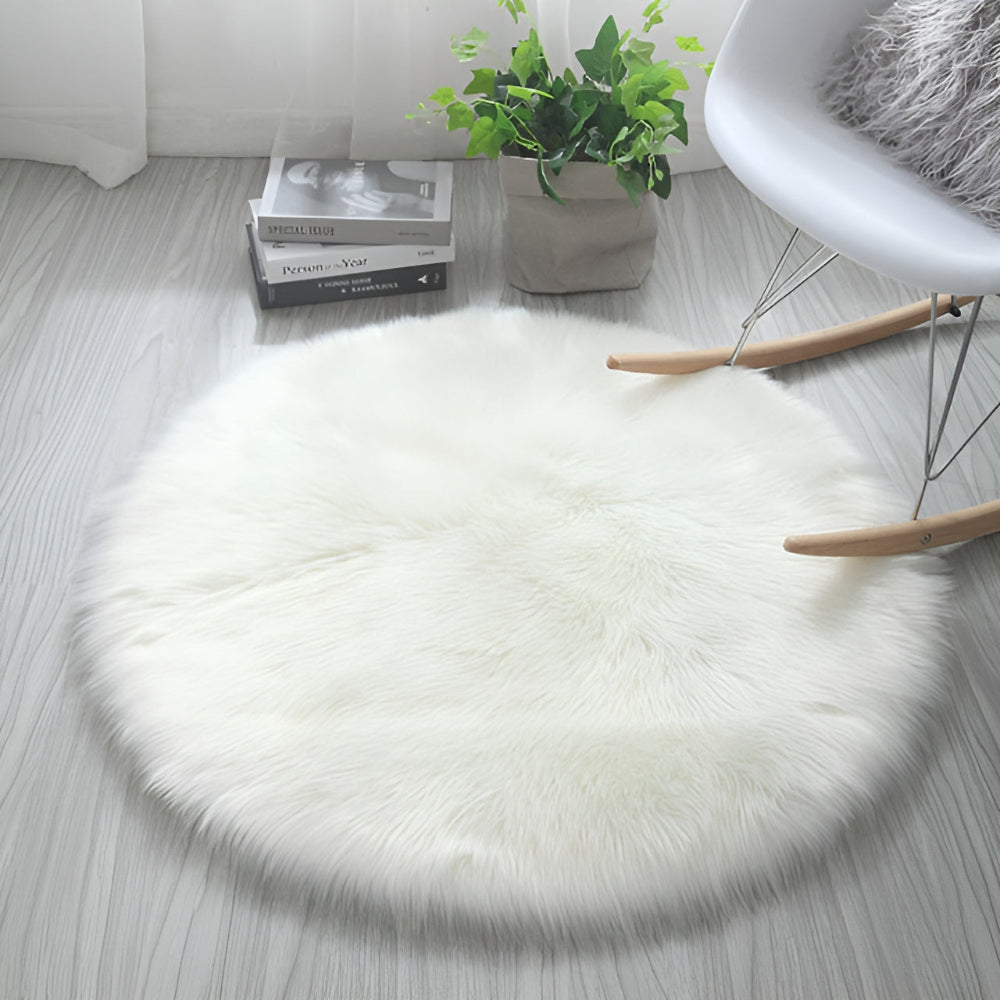 Round Rug Cloud-Soft Velvet Non-Slip Backing