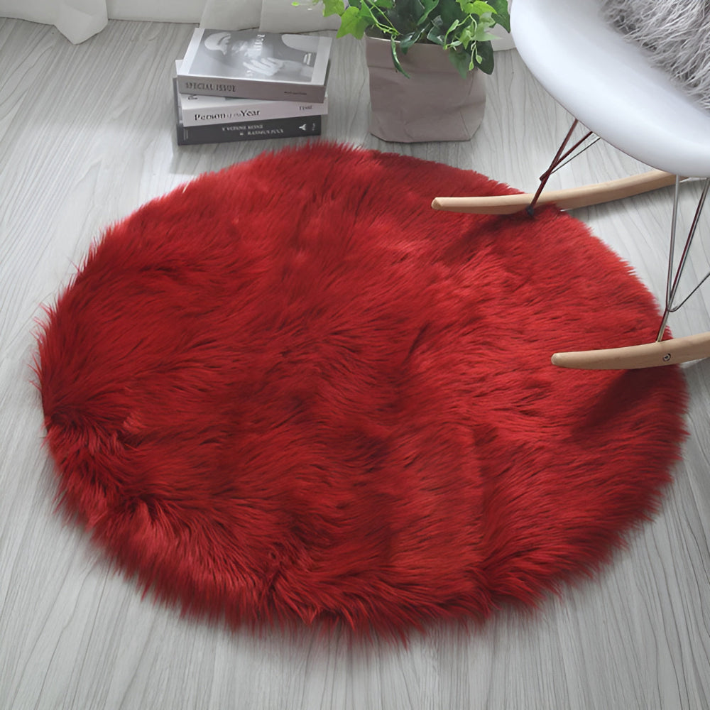 Round Rug Cloud-Soft Velvet Non-Slip Backing