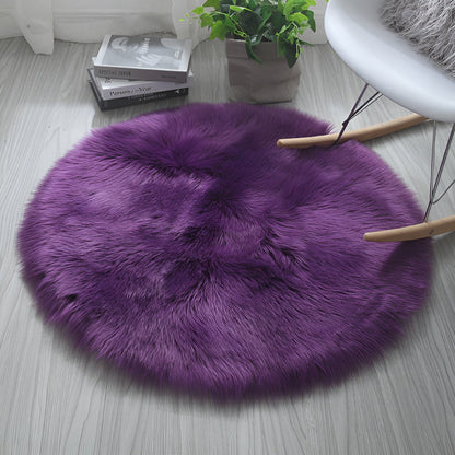 Round Rug Cloud-Soft Velvet Non-Slip Backing
