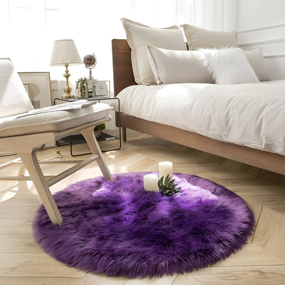 Round Rug Cloud-Soft Velvet Non-Slip Backing