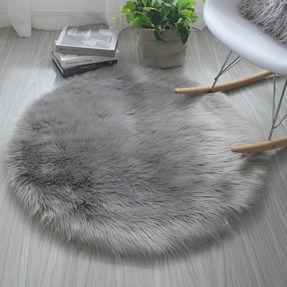 Round Rug Cloud-Soft Velvet Non-Slip Backing