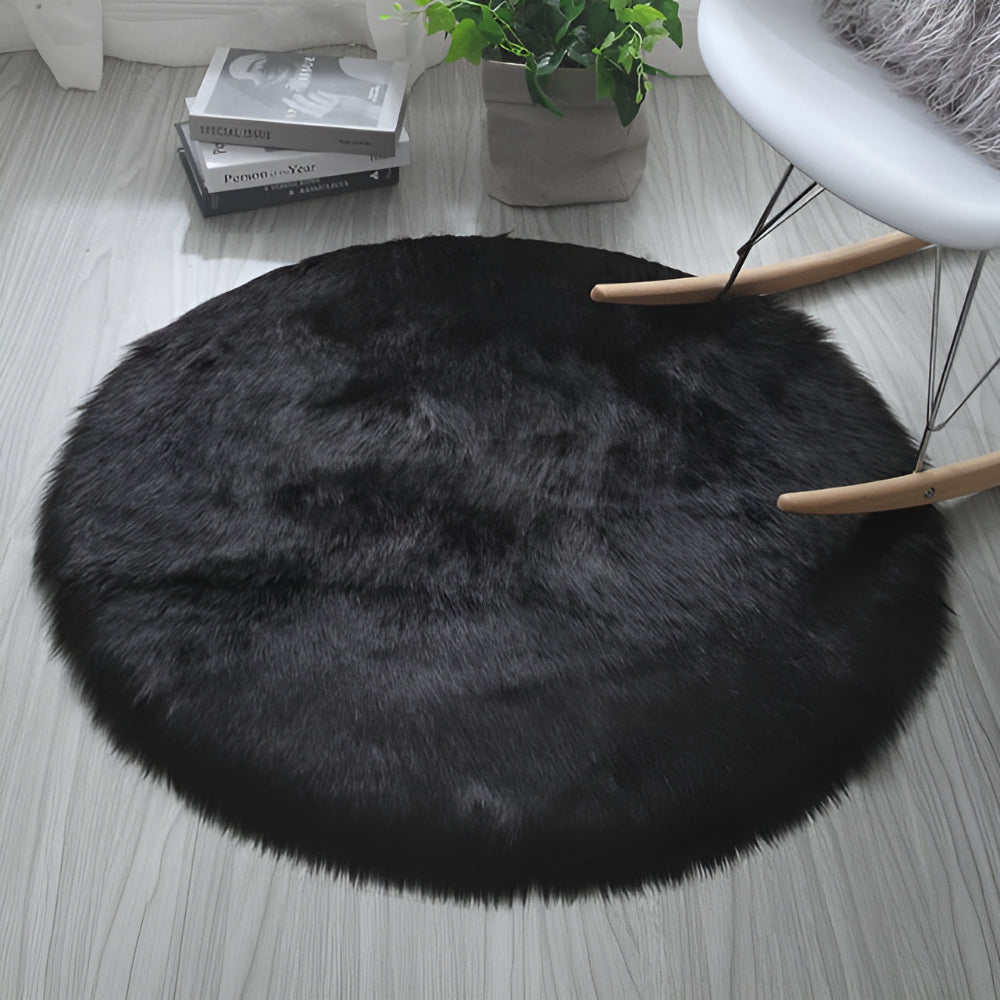 Round Rug Cloud-Soft Velvet Non-Slip Backing