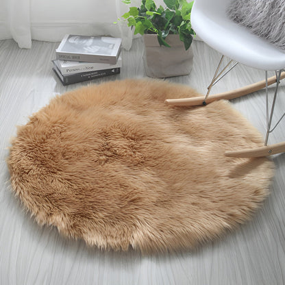 Round Rug Cloud-Soft Velvet Non-Slip Backing