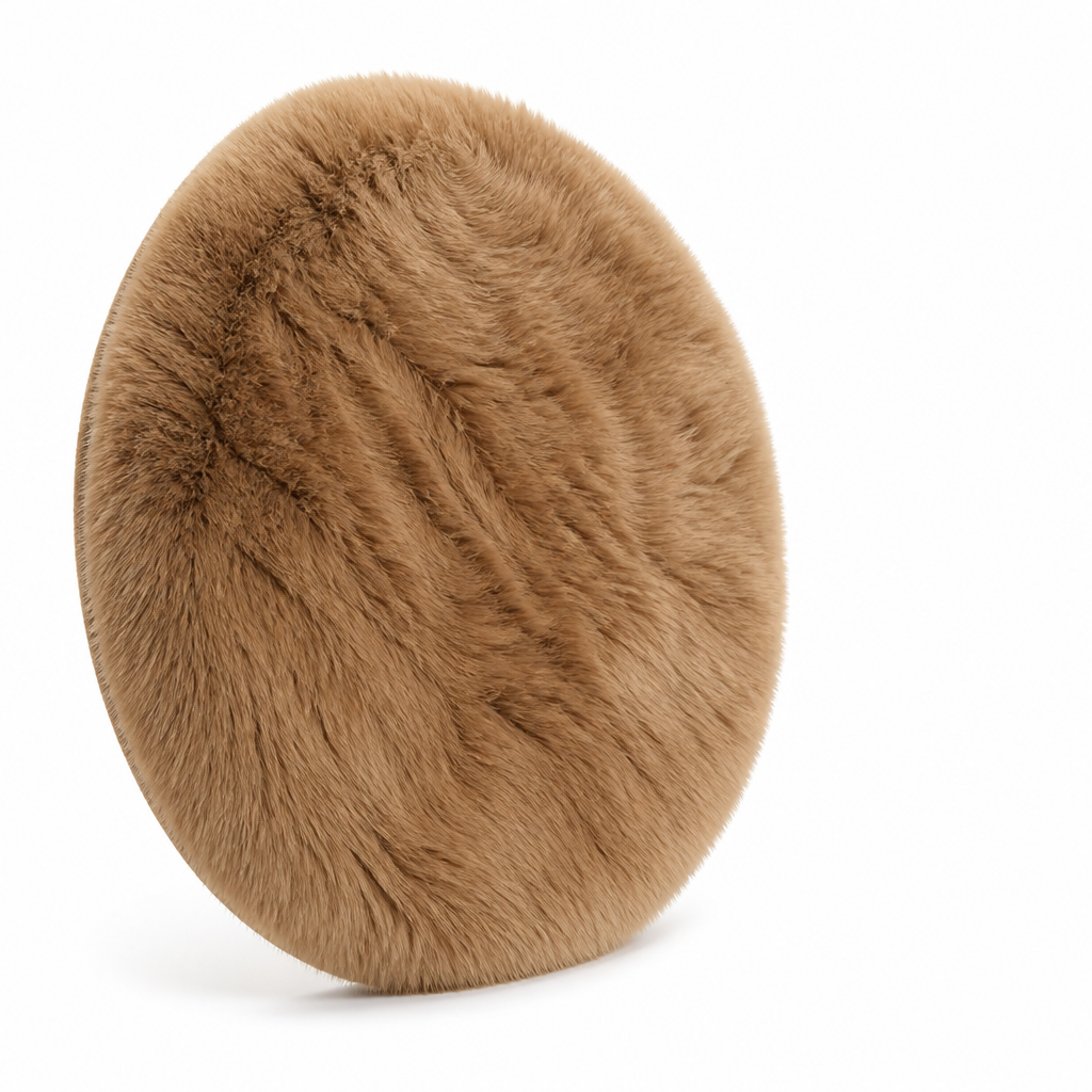 Round Rug High Plush Pile Machine Woven