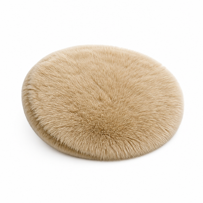 Round Rug High Plush Pile Machine Woven