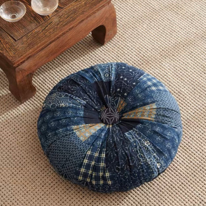 Round Seat Cushion Boho Geometric Microfiber Machine Washable