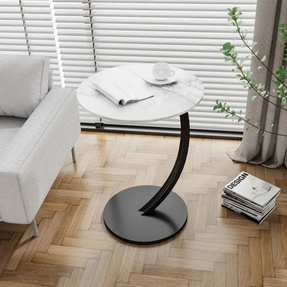 Round Side Table Wood & Steel Reinforced Frame