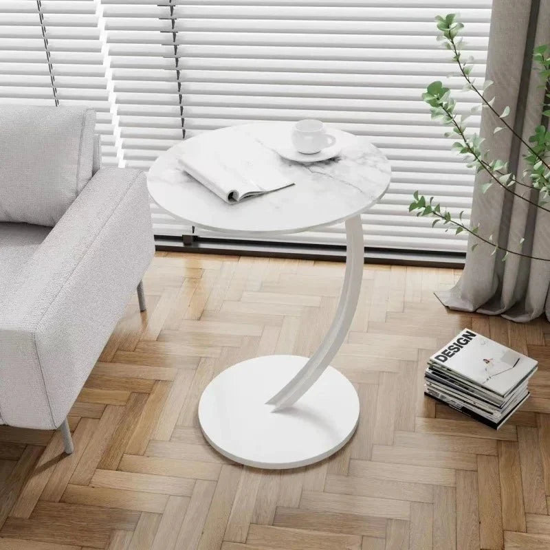 Round Side Table Wood & Steel Reinforced Frame