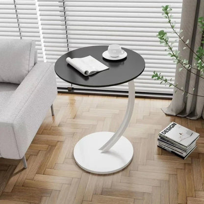 Round Side Table Wood & Steel Reinforced Frame