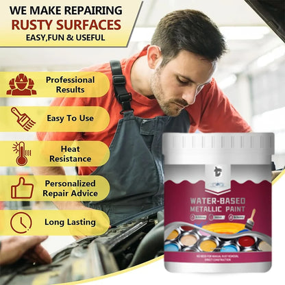 Rust Converter Paint One-Coat Metallic Finish