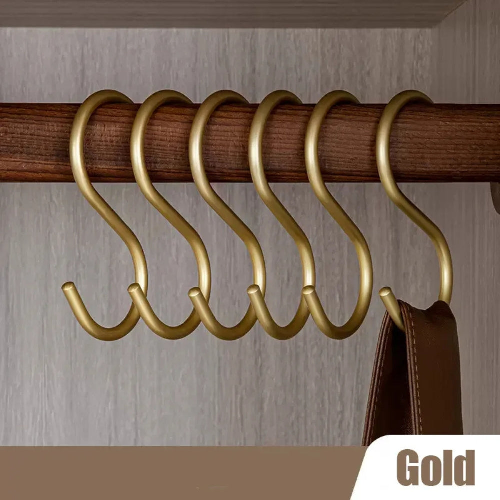 S-Hook Clothes Hangers Heavy-Duty Space-Saving Set of 3
