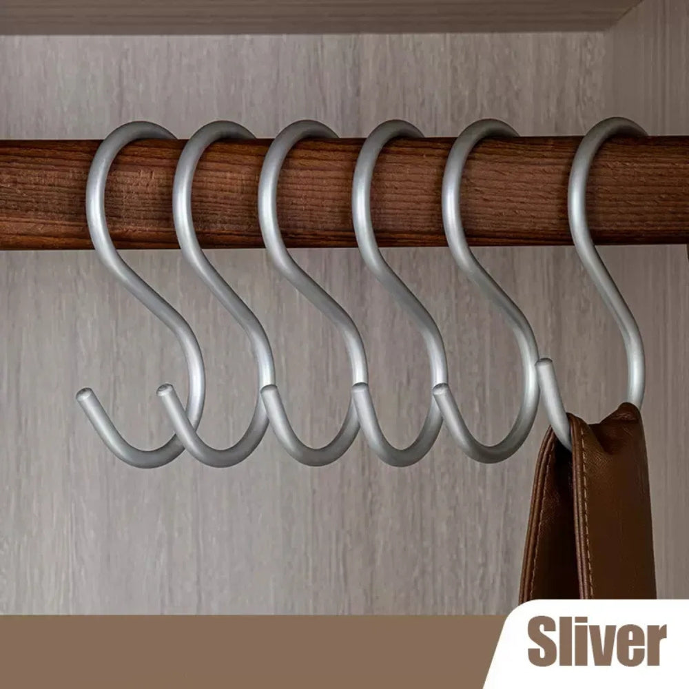 S-Hook Clothes Hangers Heavy-Duty Space-Saving Set of 3