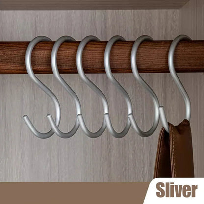 S-Hook Clothes Hangers Heavy-Duty Space-Saving Set of 3