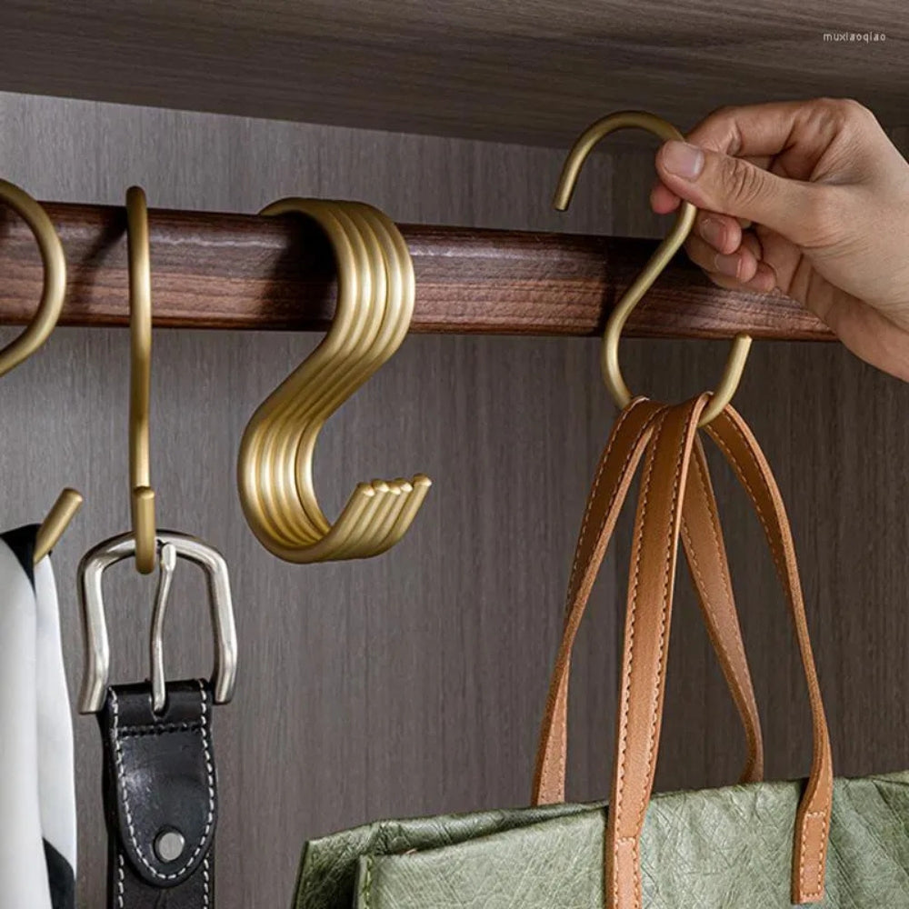 S-Hook Clothes Hangers Heavy-Duty Space-Saving Set of 3