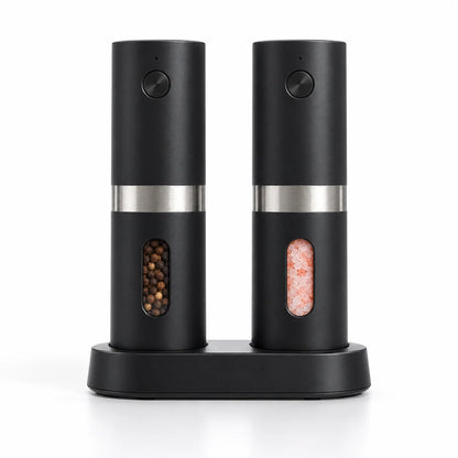 Salt And Pepper Mill Set Electric Adjustable Grind