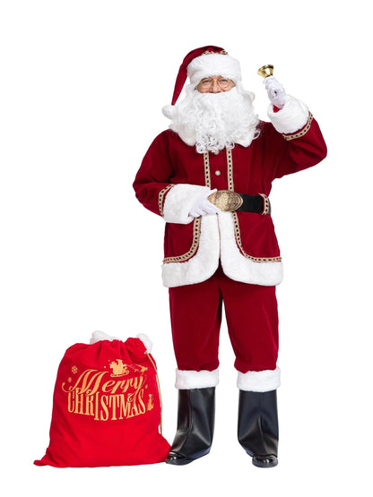 Santa Costume Burgundy 11-Piece Adult Set