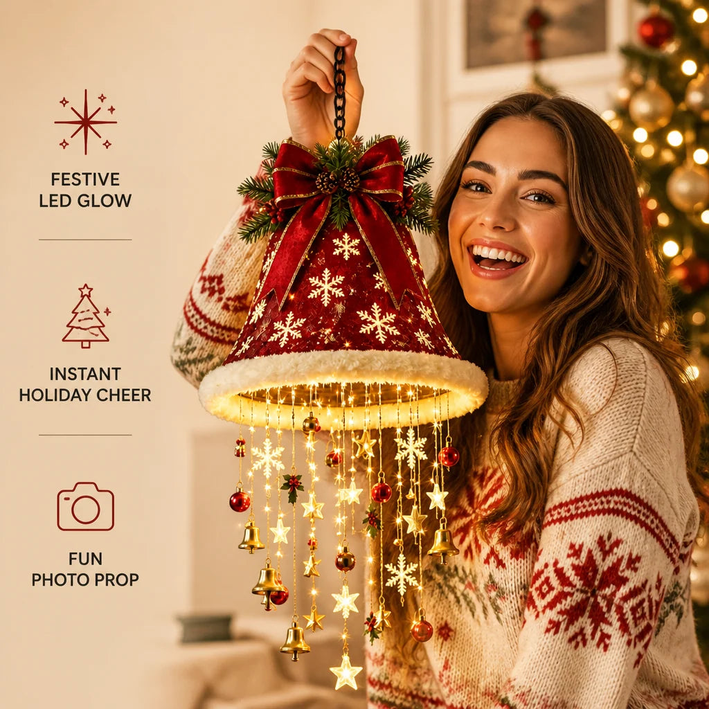 Santa Hat Decorative LED String Lights Five Festive Styles