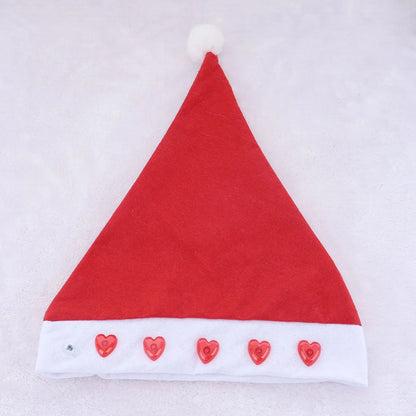 Santa Hat Soft Fleece Faux Fur Trim & Pom-Pom