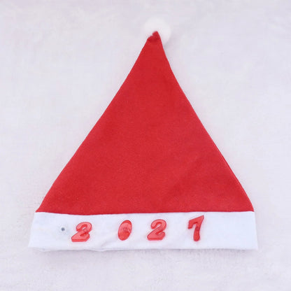 Santa Hat Soft Fleece Faux Fur Trim & Pom-Pom