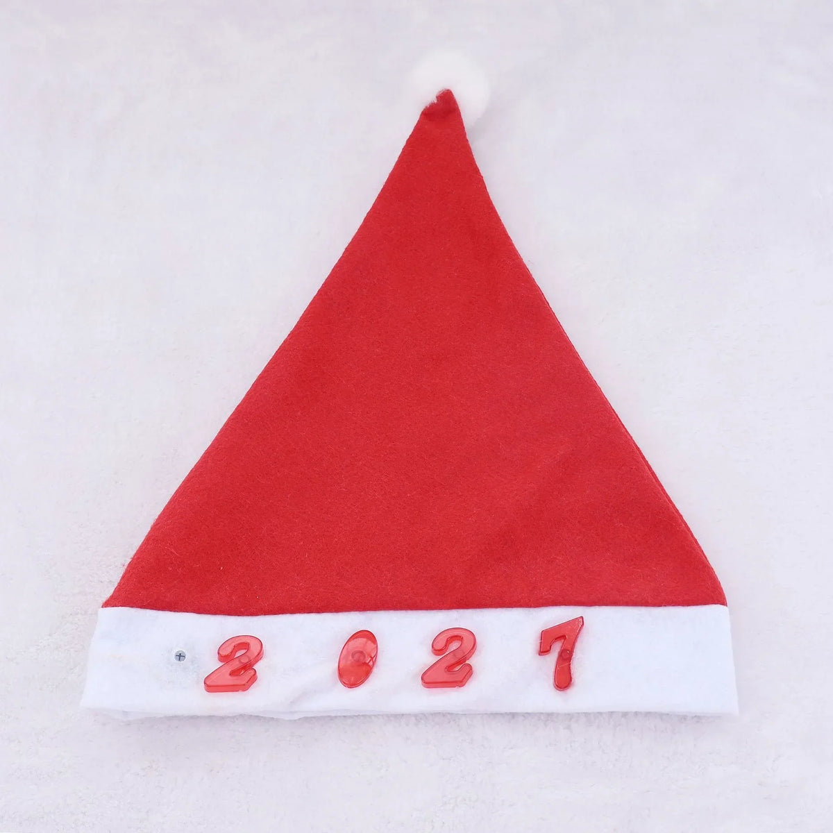Santa Hat Soft Fleece Faux Fur Trim & Pom-Pom