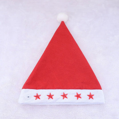 Santa Hat Soft Fleece Faux Fur Trim & Pom-Pom