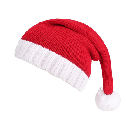 Santa Hat Soft Fleece Faux Fur Trim & Pom-Pom