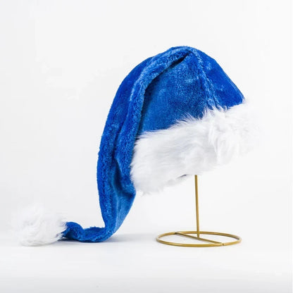 Santa Hat Soft Fleece Faux Fur Trim & Pom-Pom