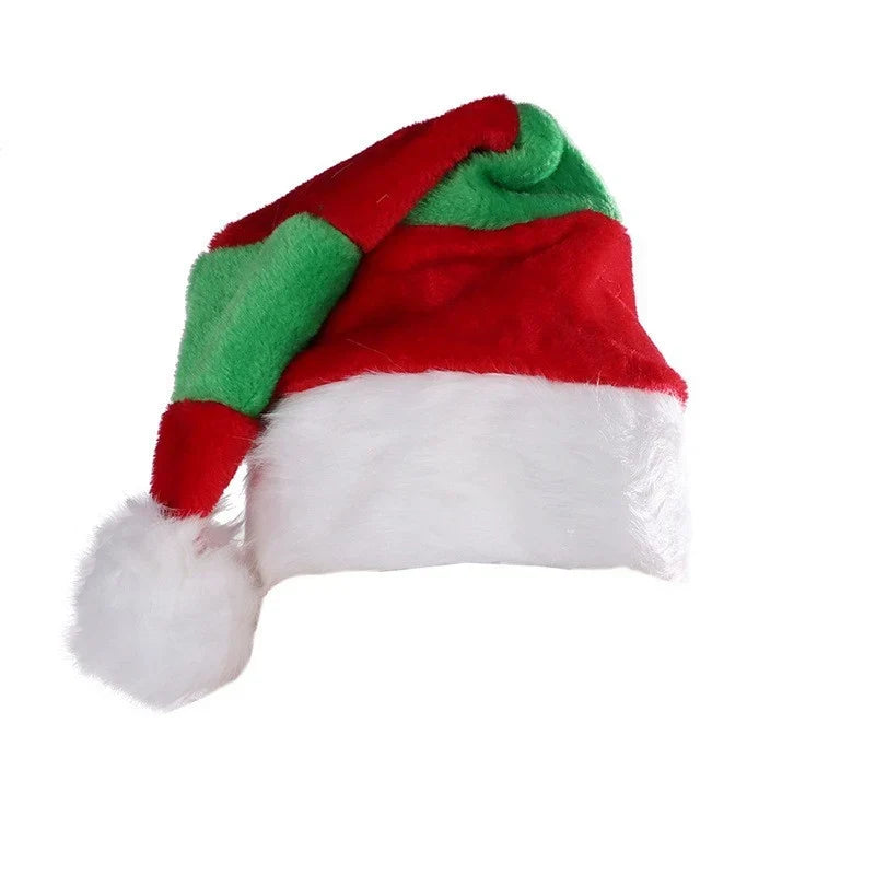 Santa Hat Soft Fleece Faux Fur Trim & Pom-Pom