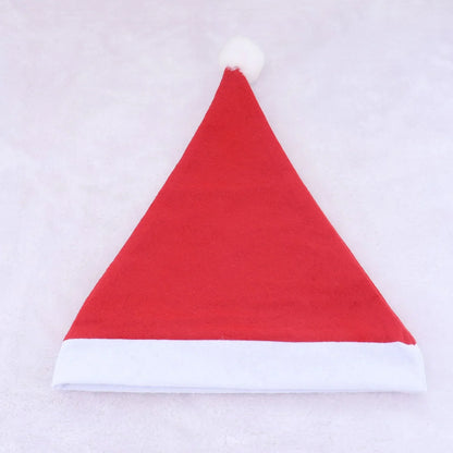 Santa Hat Soft Fleece Faux Fur Trim & Pom-Pom