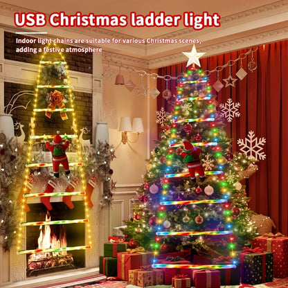 Santa Ladder Lights USB-Powered 8 Lighting Modes