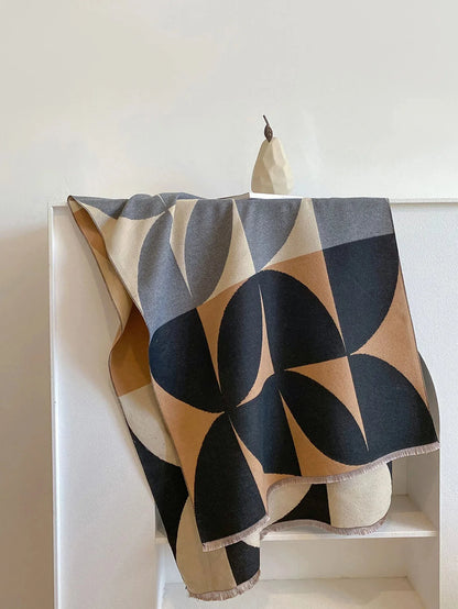 Scarf Reversible Cashmere Blend Lightweight Warmth