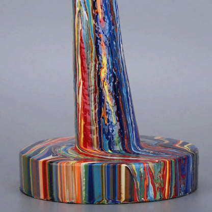 Sculpture Handcrafted Resin Colorful Abstract Face