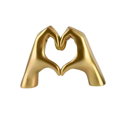 Sculpture Heart-Hand Gesture Durable Multiple Colors