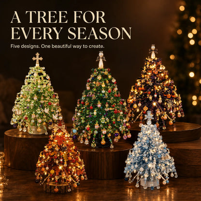 Seasonal Tree Craft Kit Beaded Tabletop Reusable