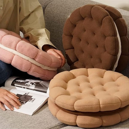 Seat & Back Cushion Cookie-Shaped Microfiber Thick Padding