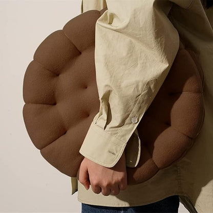 Seat & Back Cushion Cookie-Shaped Microfiber Thick Padding