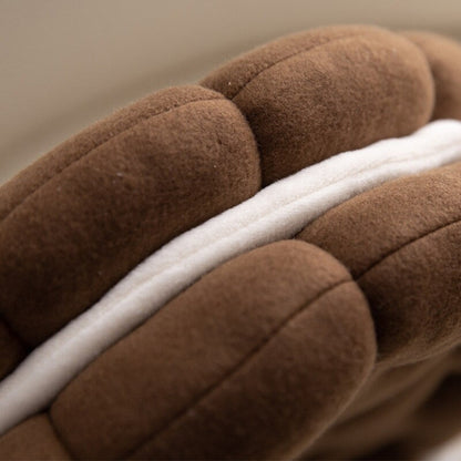 Seat & Back Cushion Cookie-Shaped Microfiber Thick Padding