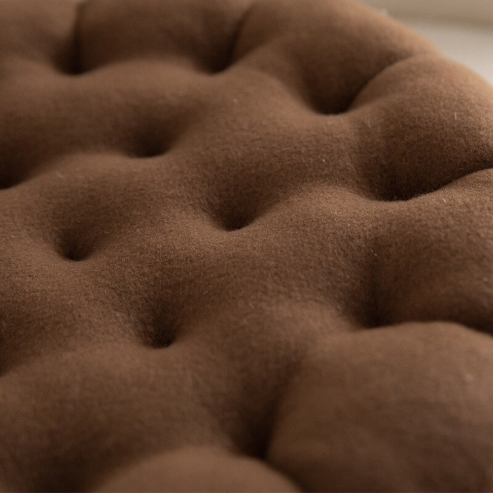 Seat & Back Cushion Cookie-Shaped Microfiber Thick Padding