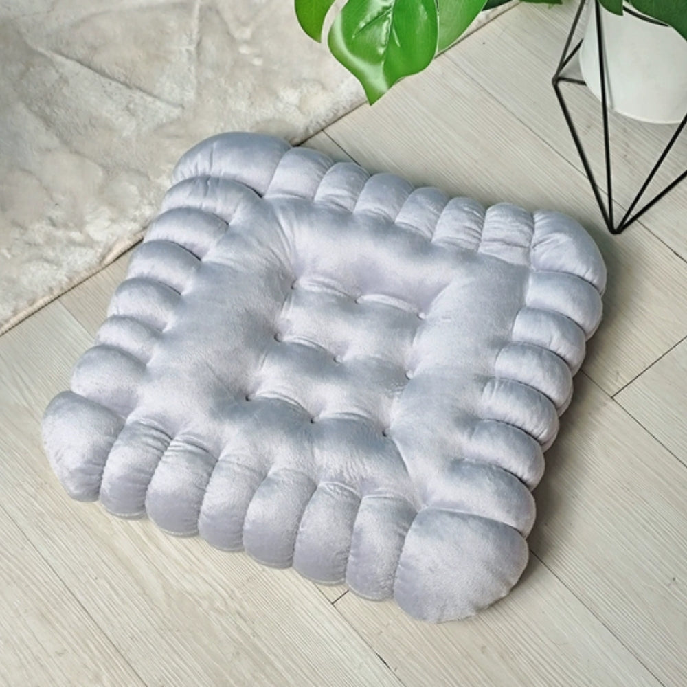 Seat & Back Cushion Plush Biscuit Shape Supportive Foam