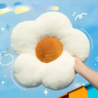 Seat Cushion Flower-Shaped Plush Easy Care